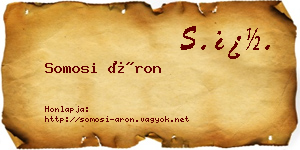 Somosi Áron névjegykártya